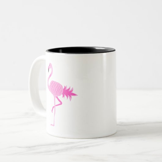 Flamingo Pineapple Tweekleurige Koffiemok (Voorkant links)