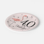Flamingo Pink 40 en bord van papier van Fabulous (Gekanteld)