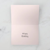 Flamingo Pink 40 en Fabulous! groetings kaart (Binnen)