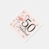 Flamingo Pink '50 and Fabulous!' papieren luiers Servet (Hoek)