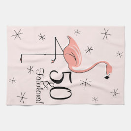 Flamingo Pink 50 en Fabulous! keukenhanddoek