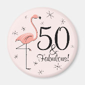 Flamingo Pink 50 en Fabulous! magneet (Voorkant)