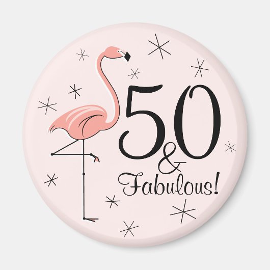 Flamingo Pink 50 en Fabulous! magneet (Voorkant)