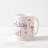 Flamingo Pink 'Birthday Girl' mok (Voorkant rechts)