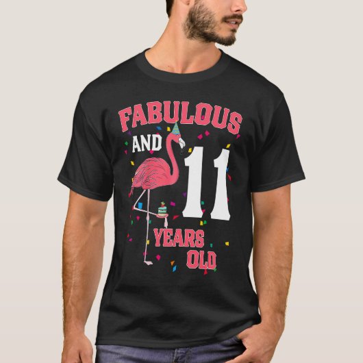 Flamingo Pink Birthday P T-shirt (Voorkant)