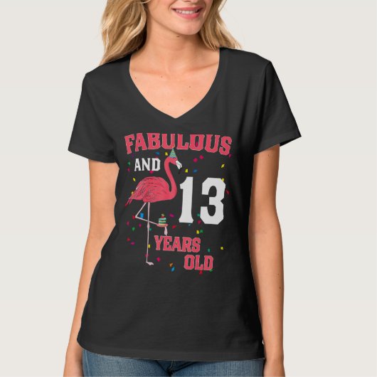 Flamingo Pink Birthday P T-shirt (Voorkant)