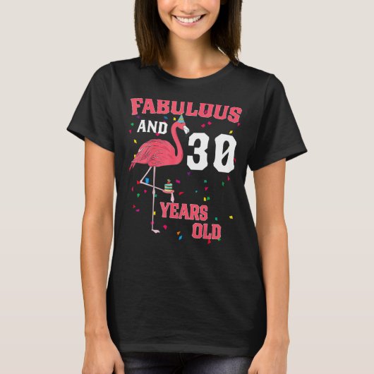 Flamingo Pink Birthday P T-shirt (Voorkant)