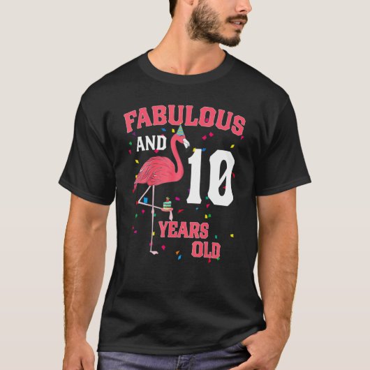 Flamingo Pink Birthday P T-shirt (Voorkant)