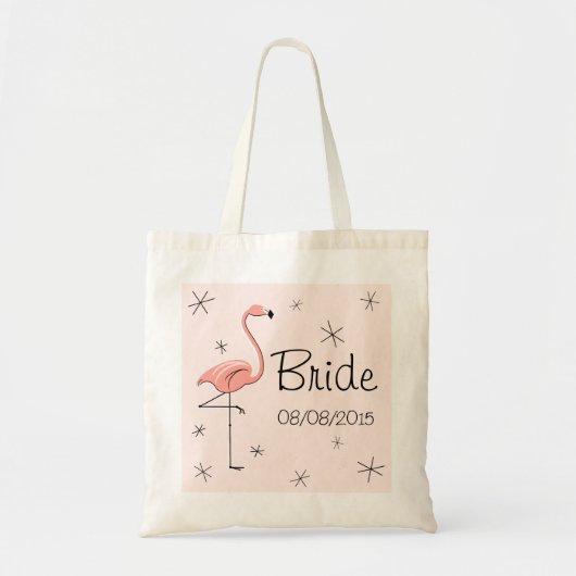 Flamingo Pink Bride canvas tas (Voorkant)