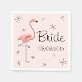 Flamingo Pink Bride en de papierluiers van de Datu Servetten (Voorkant)