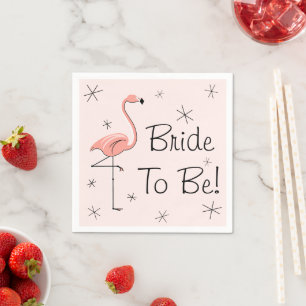 Flamingo Pink Bride to be! Papieren luiers Servet