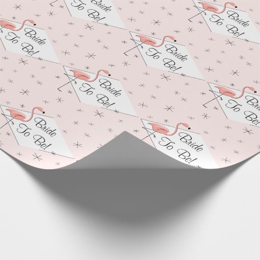 Flamingo Pink diamant Bride om te zijn! Cadeaupapier (Hoek)
