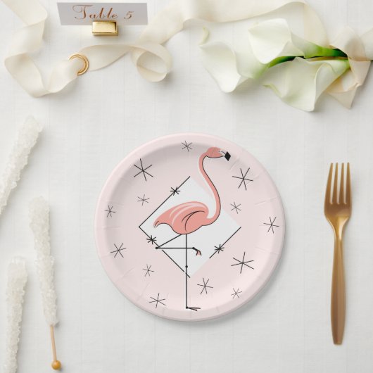 Flamingo Pink diamant paper bord (Huwelijk)
