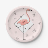 Flamingo Pink diamant paper bord (Voorkant)