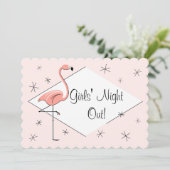Flamingo Pink Diamond Girls' Night Out! Kaart (Staand voorkant)