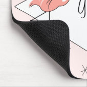 Flamingo Pink Diamond Name mousepad Muismat (Hoek)