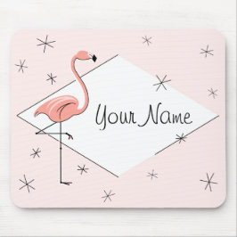 Flamingo Pink Diamond "Text" mousepad Muismat