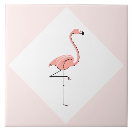 Flamingo Pink Diamond tile Tegeltje (Voorkant)