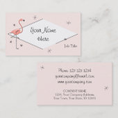 Flamingo Pink diamond visitekaartje (Voorkant / Achterkant)