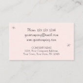 Flamingo Pink diamond visitekaartje (Achterkant)