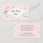 Flamingo Pink diamond visitekaartje (Voorkant / Achterkant)