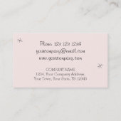 Flamingo Pink diamond visitekaartje (Achterkant)