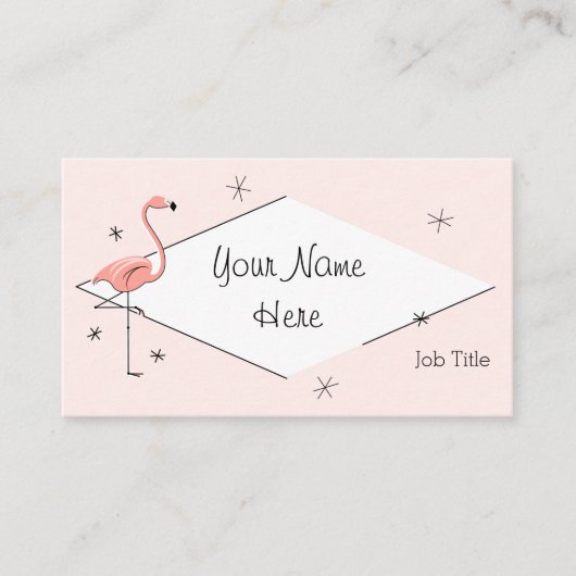 Flamingo Pink diamond visitekaartje (Voorkant)