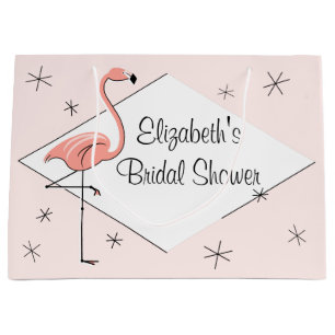 Flamingo Pink diamond Vrijgezellenfeest gift grote Large Cadeautasje