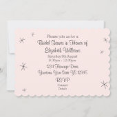 Flamingo Pink Diamond Vrijgezellenfeest scalloped Kaart (Achterkant)