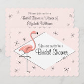 Flamingo Pink Diamond Vrijgezellenfeest scalloped Kaart (Voorkant / Achterkant)