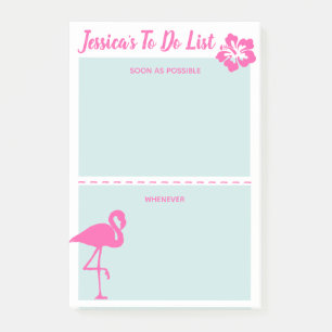 Flamingo PInk en Blauwgroen - Eenvoudig om te doen Post-it® Notes