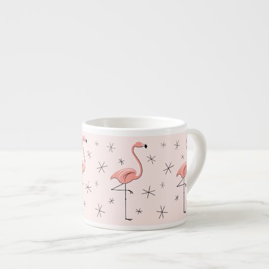 Flamingo Pink espresso mok (Voorkant rechts)