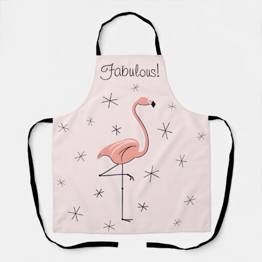 Flamingo Pink Fabulous! Apron Schort (Voorkant)