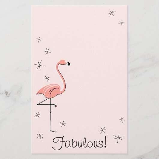Flamingo Pink Fabulous! Briefpapier (Voorkant)