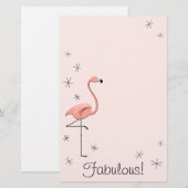 Flamingo Pink Fabulous! Briefpapier (Voorkant / Achterkant)