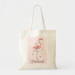 Flamingo Pink 'Fabulous!' canvas tas