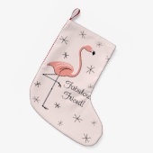 Flamingo Pink Fabulous Friend! Kleine Kerstsok (Voorkant (Hangend))