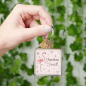 Flamingo Pink 'Fabulous Friend' sleutelhanger prem (Hand)