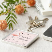 Flamingo Pink 'Fabulous Friend' sleutelhanger prem (Zijkant)