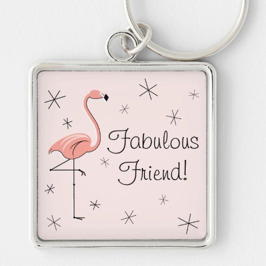 Flamingo Pink 'Fabulous Friend' sleutelhanger prem (Voorkant)