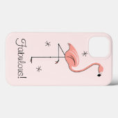Flamingo Pink 'Fabulous!' iPad-draagtas Case-Mate iPhone Case (Achterkant (horizontaal))