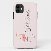 Flamingo Pink 'Fabulous!' iPhone 11 hoesje (Achterkant)
