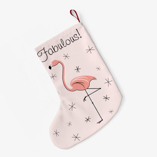 Flamingo Pink Fabulous! Kleine Kerstsok (Achterkant (Hangend))