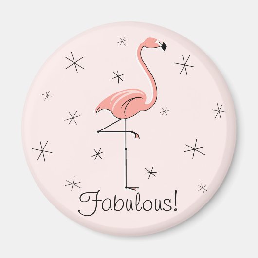 Flamingo Pink Fabulous magnet (Voorkant)