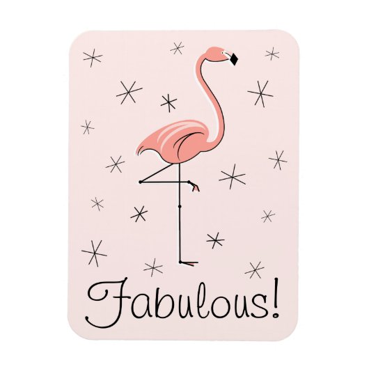 Flamingo Pink Fabulous magnet buigzaam Magneet (Verticaal)