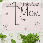Flamingo Pink Fabulous Mam keukenhanddoek (Gevouwen)