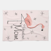Flamingo Pink Fabulous Mam keukenhanddoek (Horizontaal)