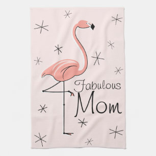 Flamingo Pink Fabulous Mam keukenhanddoek