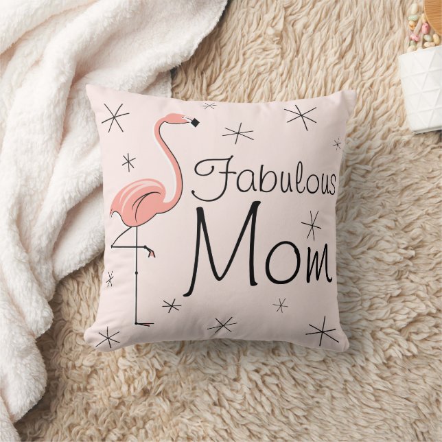 Flamingo Pink 'Fabulous Mam' werpt kussen (Deken)
