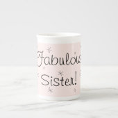 Flamingo Pink Fabulous Sister! mok van botkinkt (Voorkant)